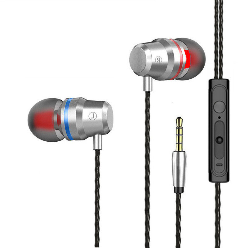 Earphone Wired Earphone Stereo Bass Music Earbuds Metal Heavy Bass  Headphones Waterproof Sports Gaming Headset with Mic