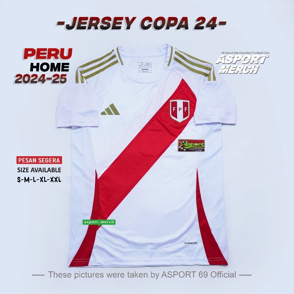 Jual JERSEY BOLA PERU HOME COPA TERBARU 2024 2025 JERSEY PERU HOME 24