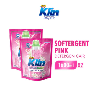 Soklin Deterjen Cair Soft Pouch 1600 ml x2