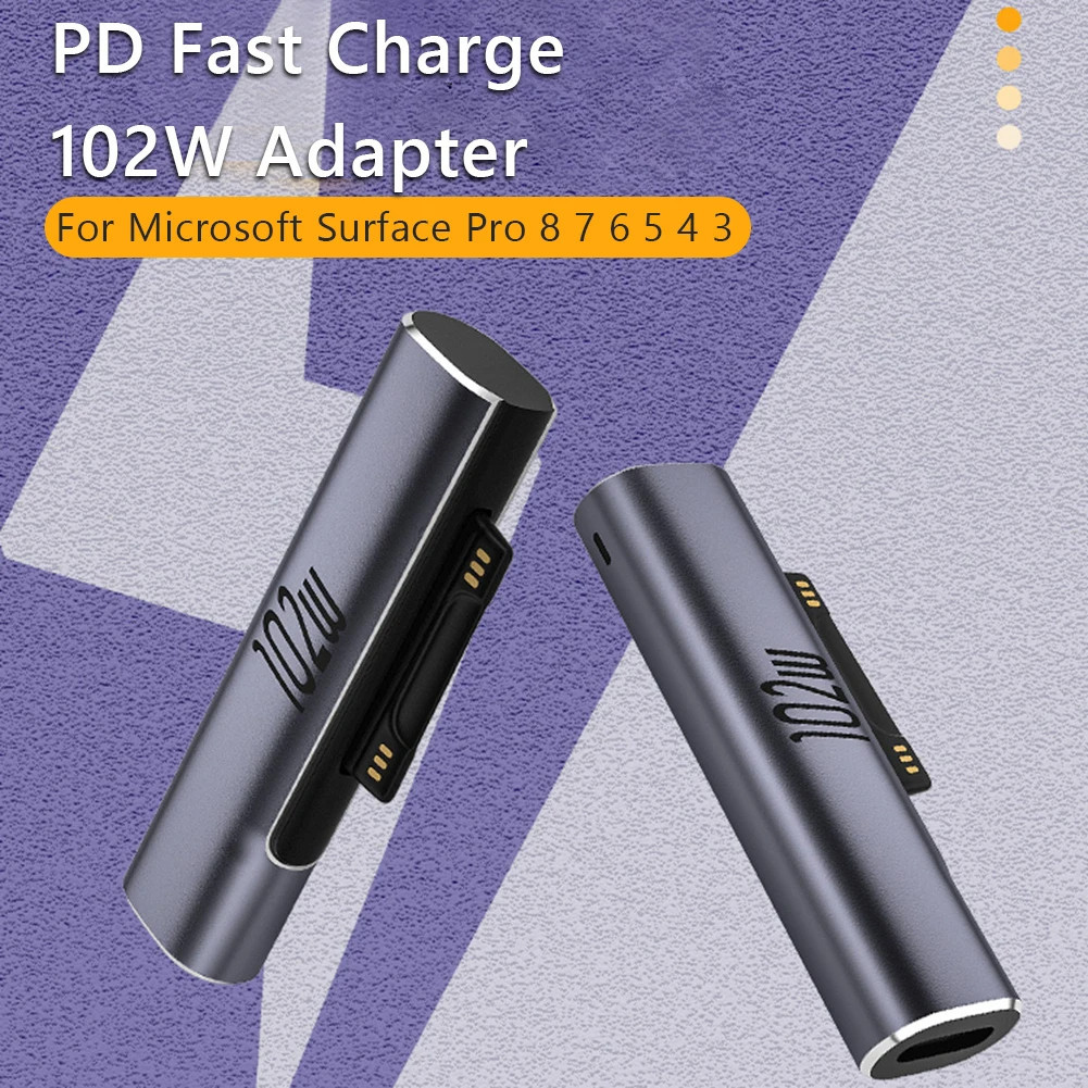 Jual 102W Charger Power Adapter for Microsoft Surface to USB Type C PD ...