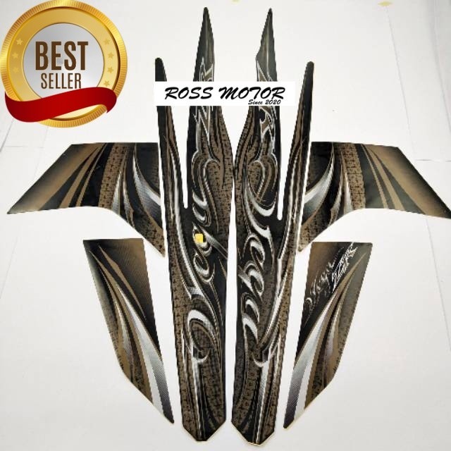 Jual Striping stiker polet list motor Yamaha Vega zr 2011 hitam body ...