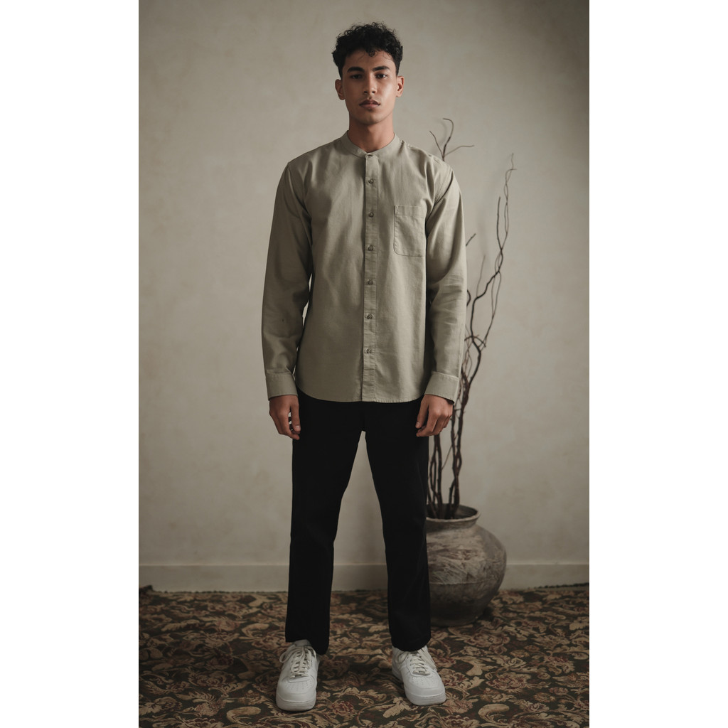 Jual Larusso Khair Collection - Kemeja Koko Rami Basic Polos Pria ...