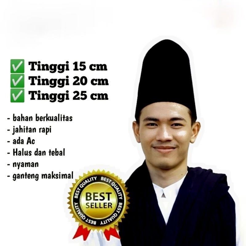 Jual Songkok hitamTinggi peci tinggi Hitam tinggi 15 cm/20 cm/25 cm ...