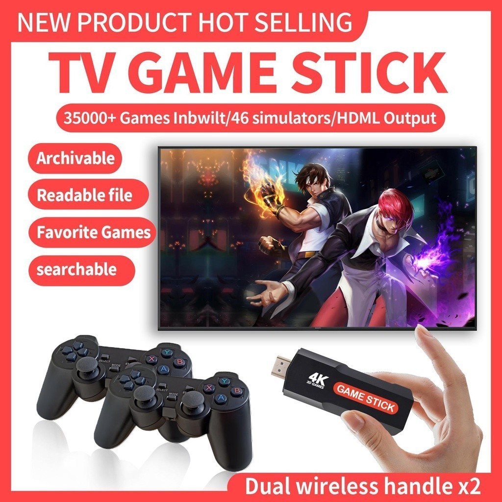 Jual 【Gratis Ongkir+COD】Game PC Game Stick Game 4K Gaming Game Konsol PS2  64G 30000 Game Genggam Wireless Video TV Game | Shopee Indonesia