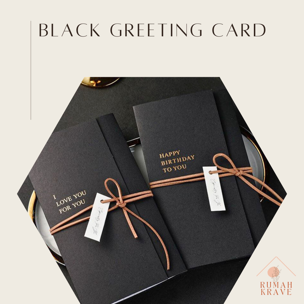 Jual RUMAH KRAVE - Black Greeting Card Kartu Ucapan Ulang Tahun Hitam ...