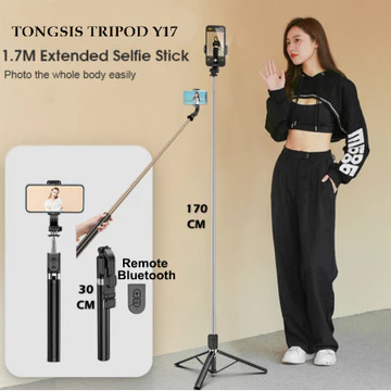 Tongsis Tripod R1L REMOT (170cm 1.7 Meter) Selfie Stick Tripod Bluetooth Remote Shutter Tripod