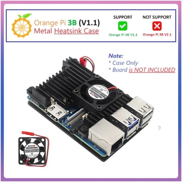 Jual DS99 Metal CASE - Orange Pi 3B (with Cooling Fan) | Shopee Indonesia