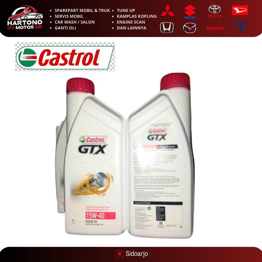 Jual CASTROL OLIE OLI CAST(GTX) 1 LITER 15W-40 BENSIN 100% ASLI ...