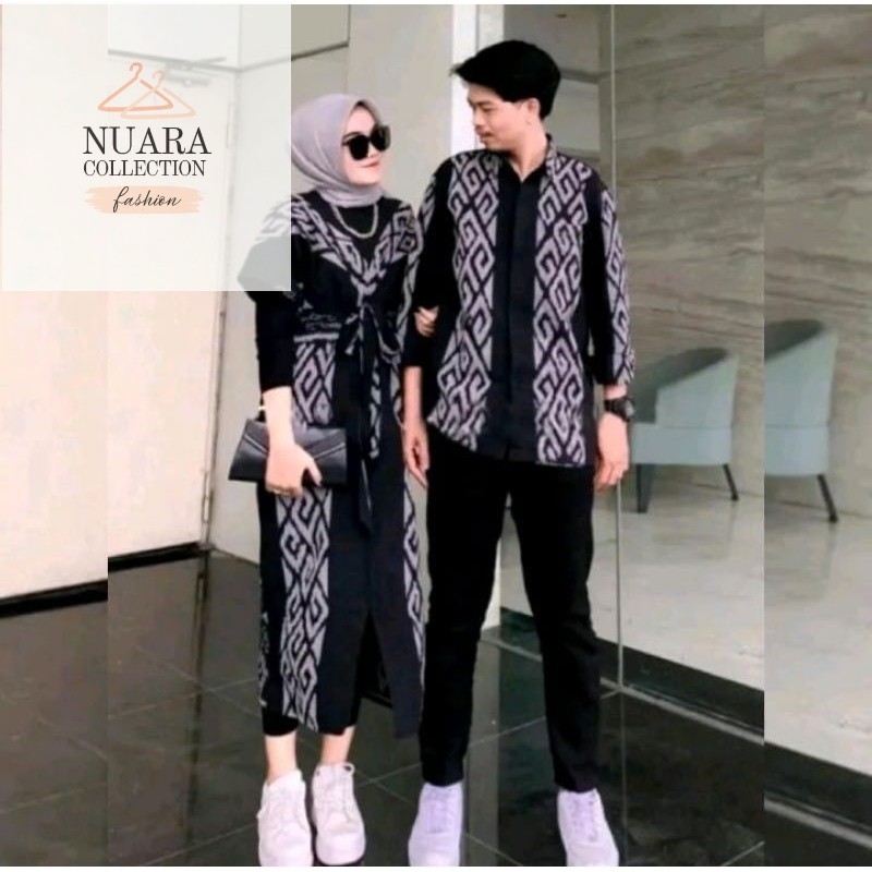 Jual READY STOK RAISA COUPLE BAJU TENUN HITAM BAJU KONDANGAN | Shopee ...
