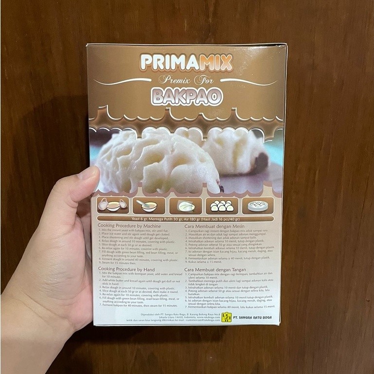 Jual tepung premix Bakpao PRIMAMIX - Premix untuk Bakpao (450 gr ...