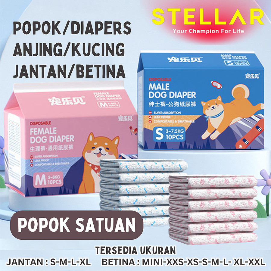 Jual 1pc Popok Anjing Kucing Sekali Pakai Anti Marking Anti Bocor ...