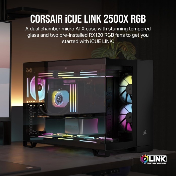 Jual CORSAIR iCUE LINK 2500X RGB | Micro ATX Dual Chamber PC Case - RGB ...