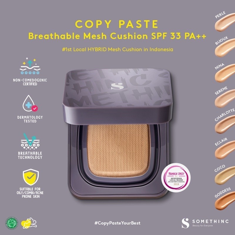 Jual SOMETHINC Copy Paste Breathable Mesh Cushion SPF 33 PA++ Refill ...