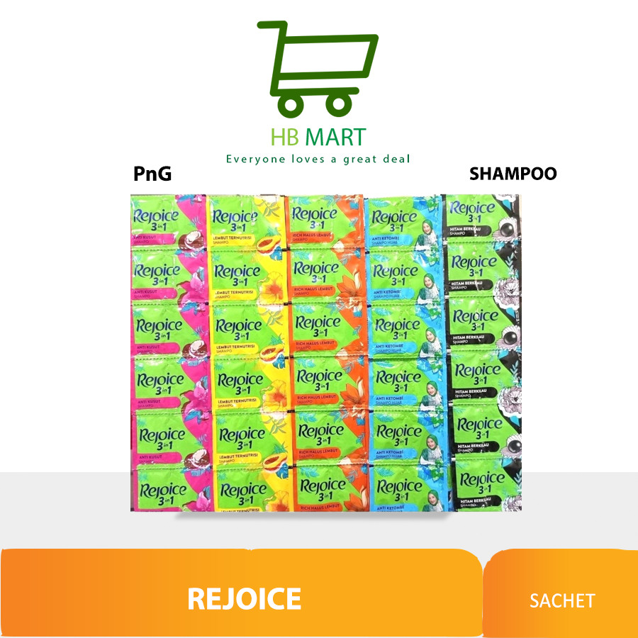 Jual SHAMPOO REJOICE SACHET / CUCI RAMBUT 1 RENCENG ISI 12 PCS X 10 ML ...
