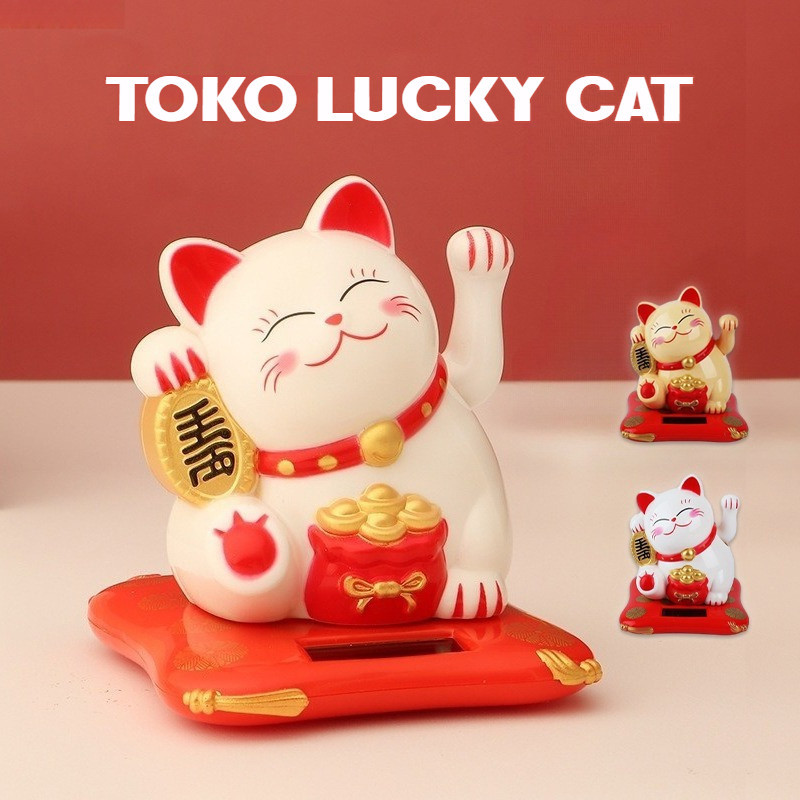 Jual Lucky Cat Kucing Hoki Pajangan Mobil Maneki Neko Fuk Tatakan 2.5in ...