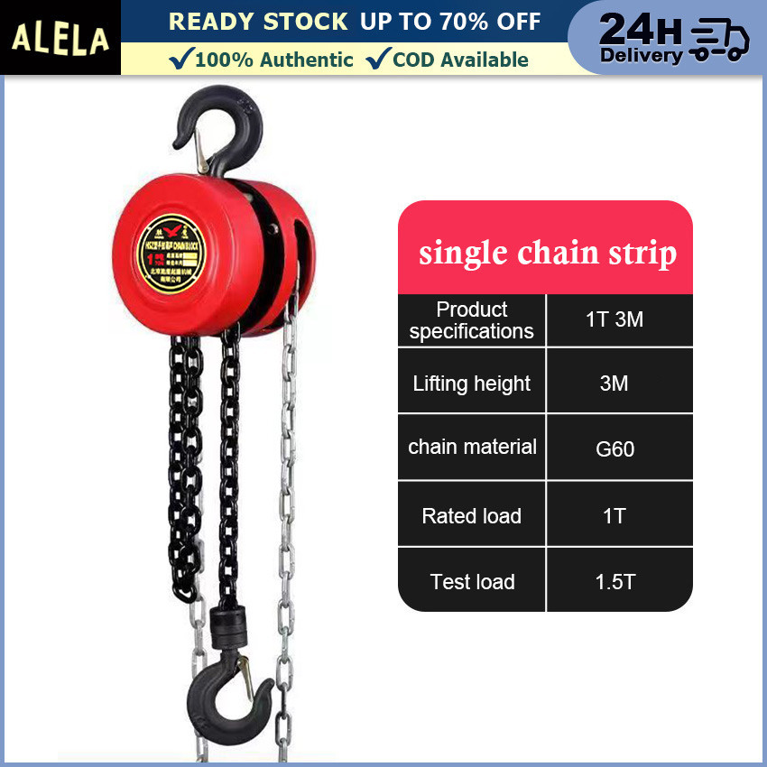 Jual Takel Chain Block 1 Ton x 3 Meter Chain Block Hoist Katrol Lifting ...