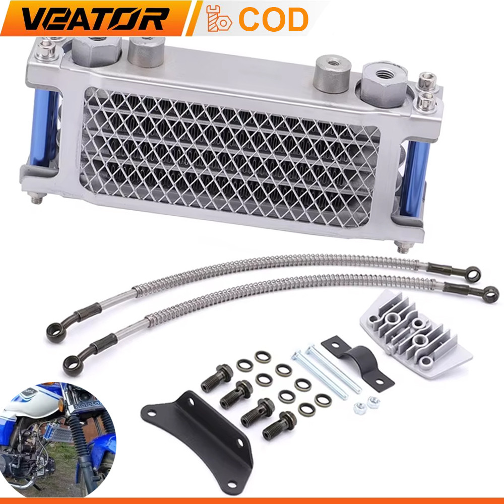 Jual Motorcycle Oil Radiator Set Engine Oil Cooling Cooler System Kit ...