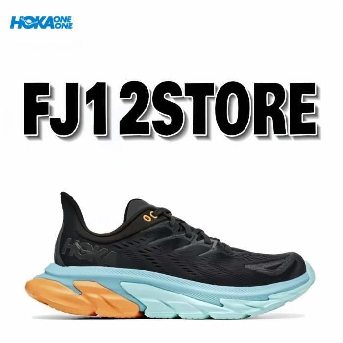 Terlaris ~Hoka One One Clifton Edge Mens Road Running Shoes Black  Aquarelle 44 - Main Image