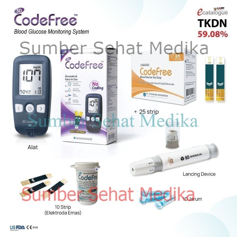 Jual Alat Tes Gula Darah Sdbiosensor Code Free Codefree Sd Biosensor