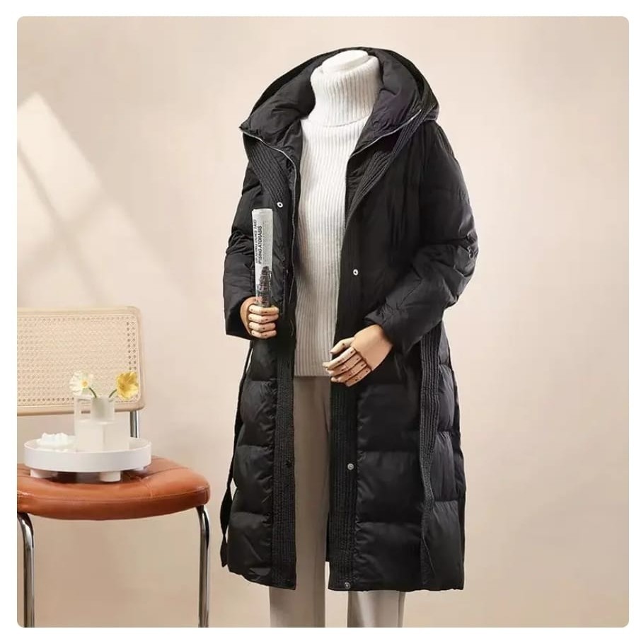 Jual WOMAN WINTER GOOSE LONG DOWN COAT PADDING PUFFER JACKET