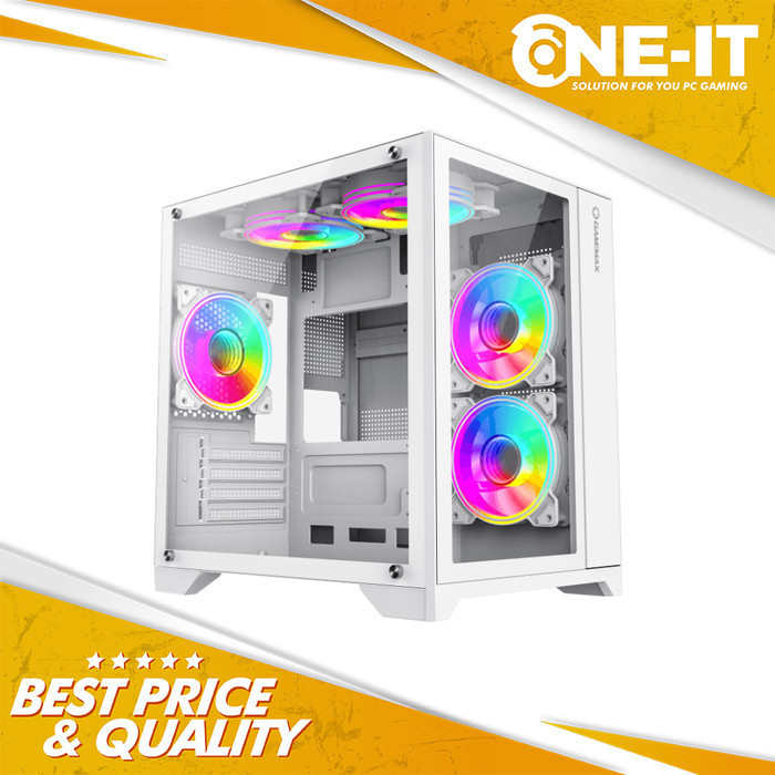 Jual Case GAMEMAX Infinity Mini White ARGB Mini-ITX Tempered Glass ...