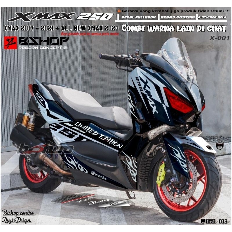 Jual DECAL STICKER YAMAHA XMAX 250 OLD / NEW FULLBODY bebas pilih warna ...