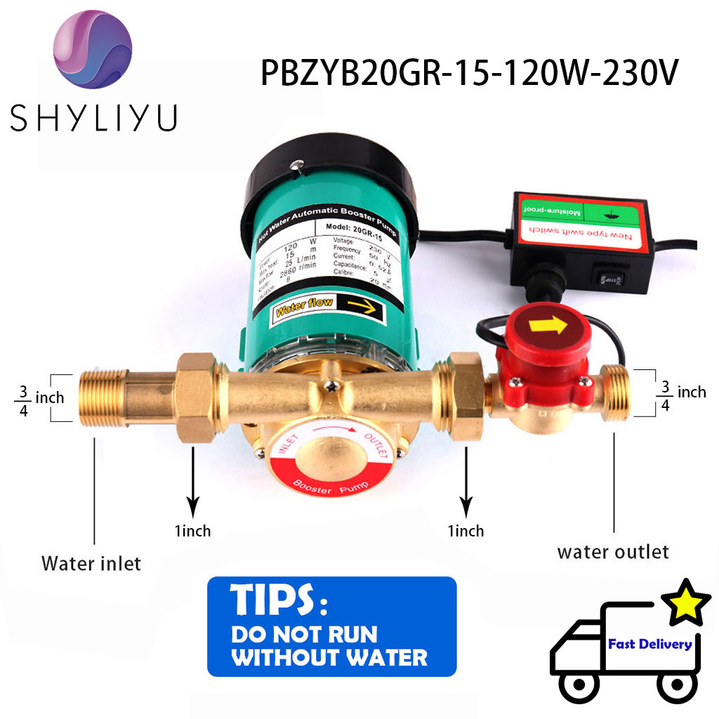 Jual SHYLIYU Hot Water Pressure Booster Pump Mute Tap Water Pipeline ...