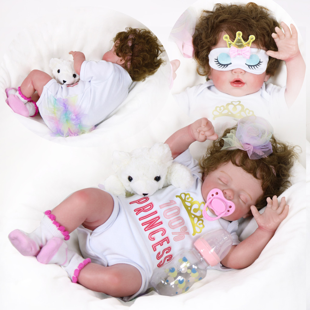 Jual 21 inch Sleeping Reborn doll Dream on Little Princess with 3D ...