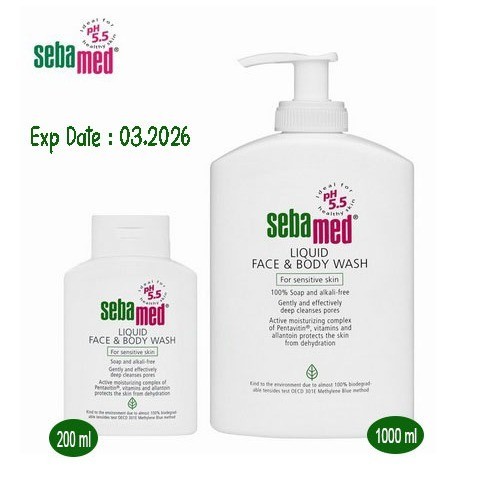 Jual Sabun Cair Sebamed Liquid Face & Body Wash 200 ml dan 1000 ml ...