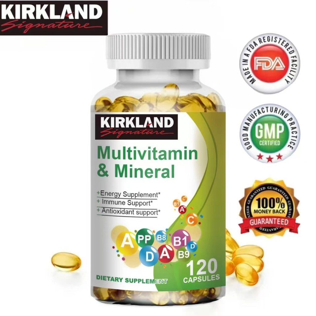Jual KIRKLAND Multivitamin &amp; Minerals Capsules with B12 + D3 + K2 untuk ...