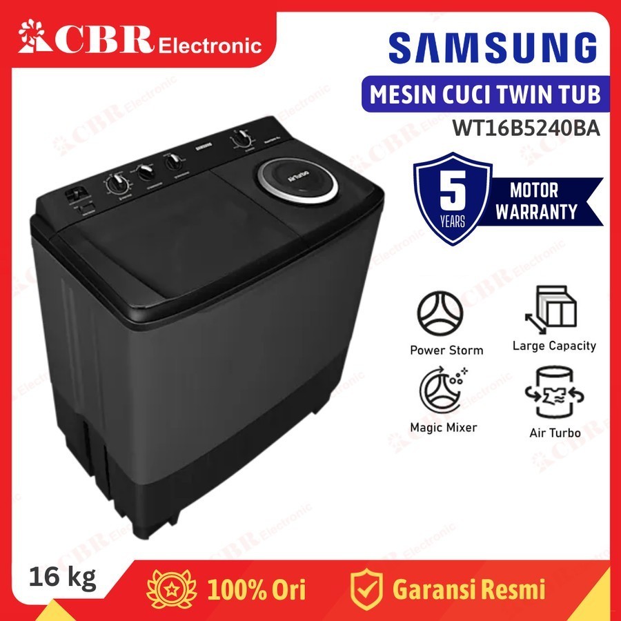 Jual Mesin Cuci SAMSUNG 2 Tabung 16 Kg WT16B5240BA | Shopee Indonesia