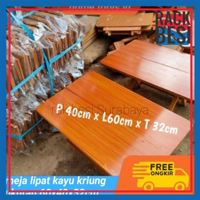 Jual meja lipat belajar laptop 40cm/meja portable/meja kerja/meja ngaji ...