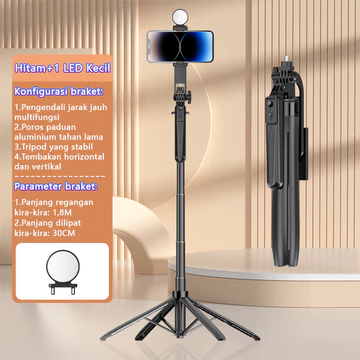 Trimic 180CM Tongsis Tripod Selfie Stick 4 Kaki Tripod Aluminium Tongsis Bluetooth Remote