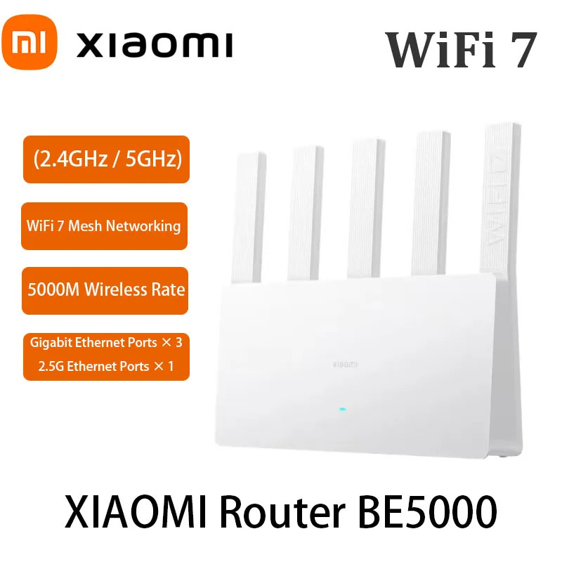 Jual Xiaomi BE5000 WiFi 7 Router 5011Mbps 2.5G WiFi7 2.4/5GHz Dual ...