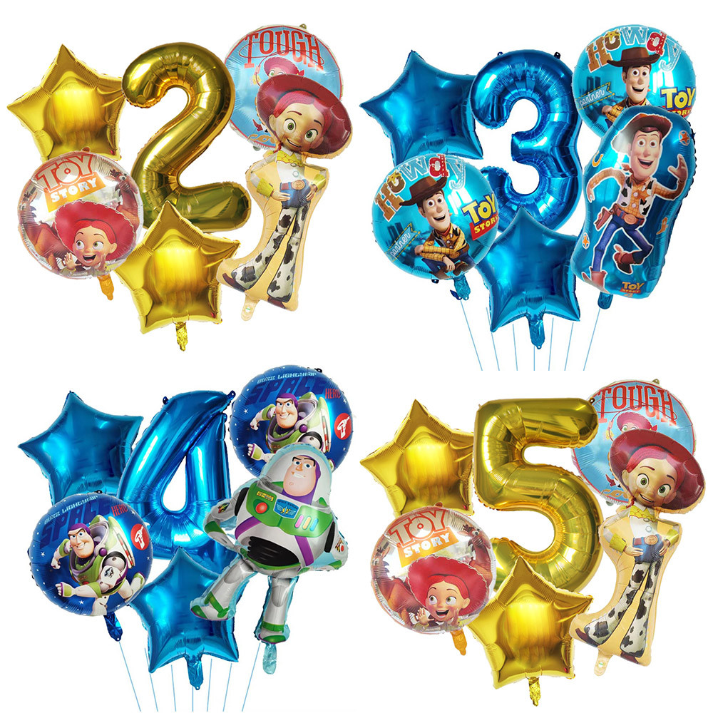 Jual Disney Toy Story foil balloons Buzz Lightyear Woody birthday party ...