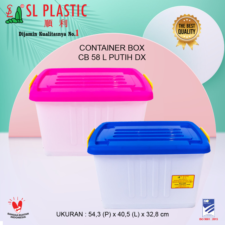 Jual Box Storage / Container Kontainer Box CB- 58 Liter PUTIH ...