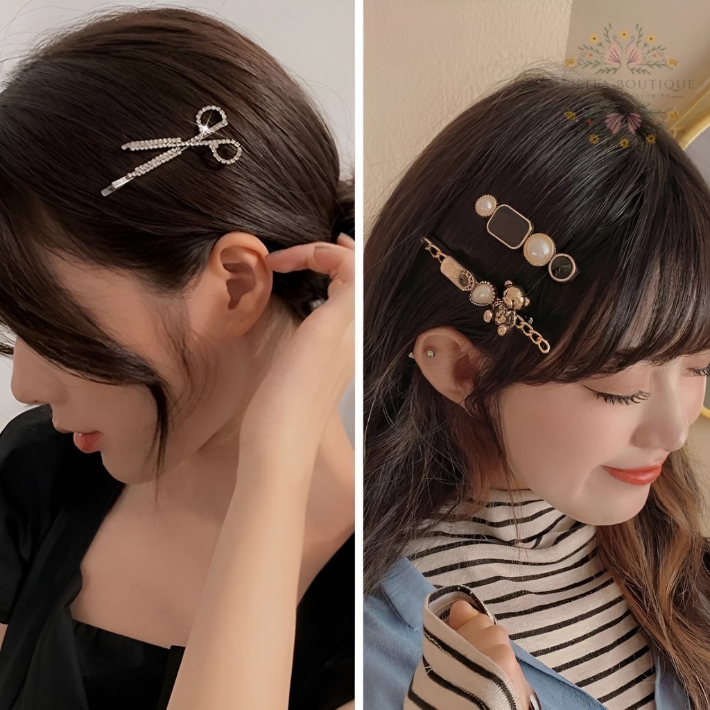 Jual Jepit Rambut Hair Pin Mutiara / Pearl Set Hair Clip Set Korean ...