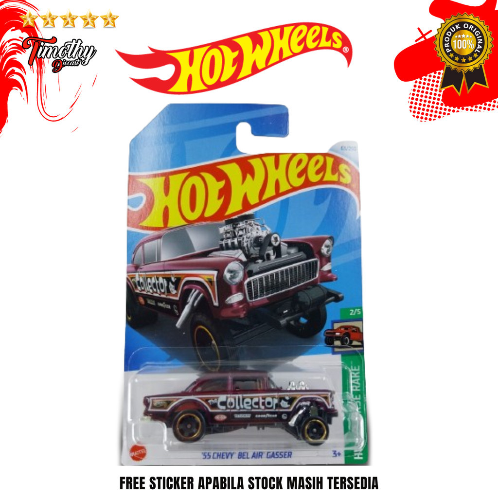 Jual Hot Wheels 55 Chevy Bel Air Gasser Maroon The Collector Reverse ...