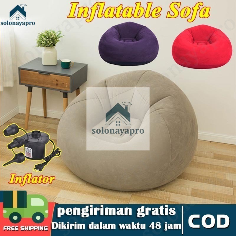Jual Beanbag Oval Bean Bag Kursi Santai Kursi Sofa Tiup Malas Kursi ...