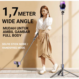 Tongsis Tripod R1L REMOT (170cm 1.7 Meter) Selfie Stick Tripod Bluetooth Remote Shutter Tripod