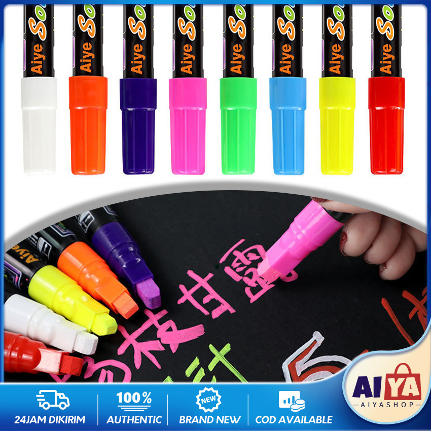 Chalk For Kids Dustless Fluorescent Chalk 72-Piece Set - 6 Bright ...