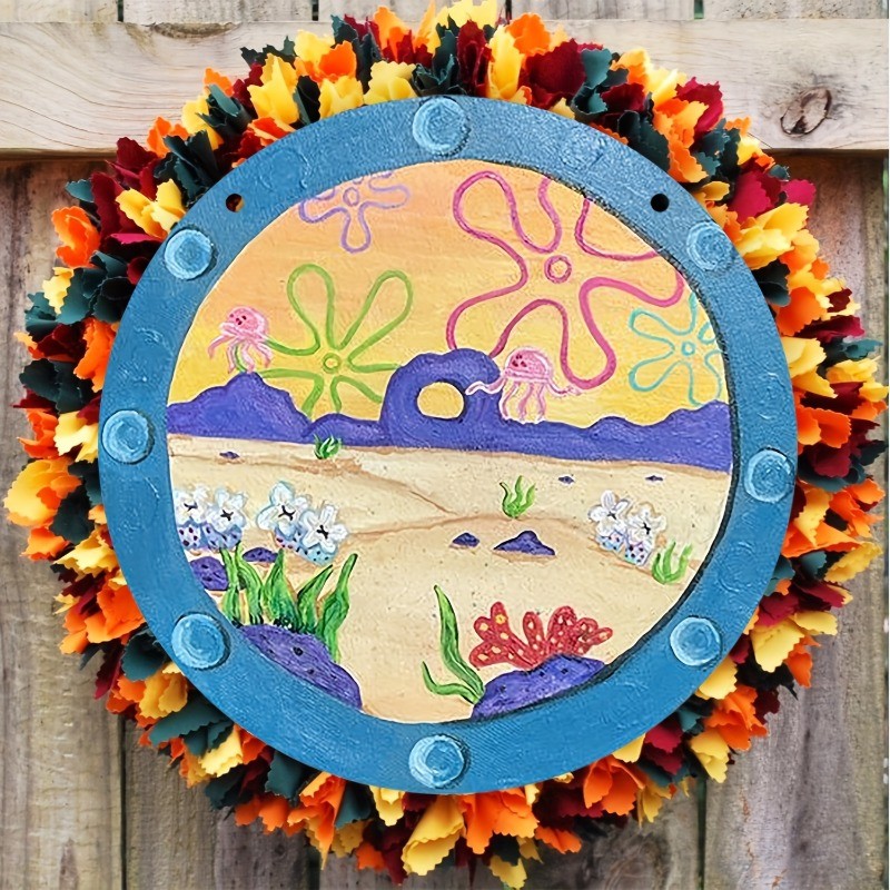 Jual Cartoon Ocean Window Logo Colored Glass Windows Hanging Sun ...