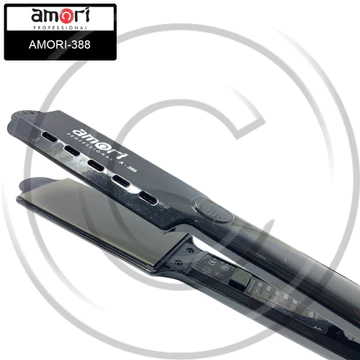 AMORI 388 Catokan Rambut Plat Lebar Rata Dengan Ceramic Tourmaline Ionic CO