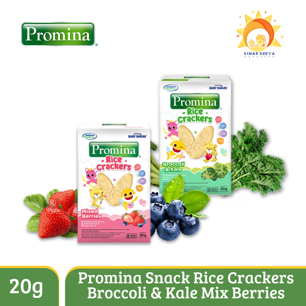 Jual Promina Snack Rice Crackers Broccoli & Kale Mix Berries 20g ...