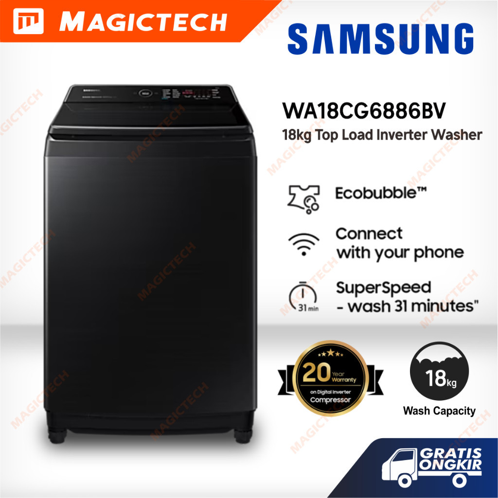 Jual Promo Spesial Mesin Cuci Samsung Kg Wa Cg Bv Ecobubble Top Loading Tabung Inverter