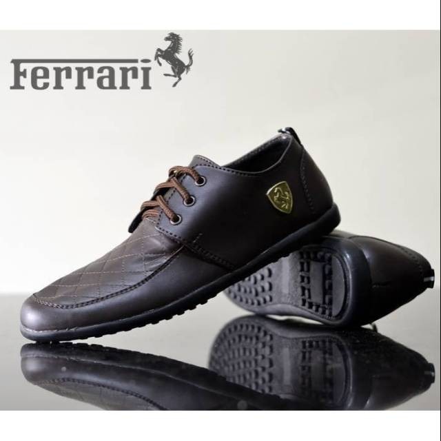 Jual Sepatu Pria Sneakers Pria Ferrari Kulit Berkualitas Tampil Sporty ...