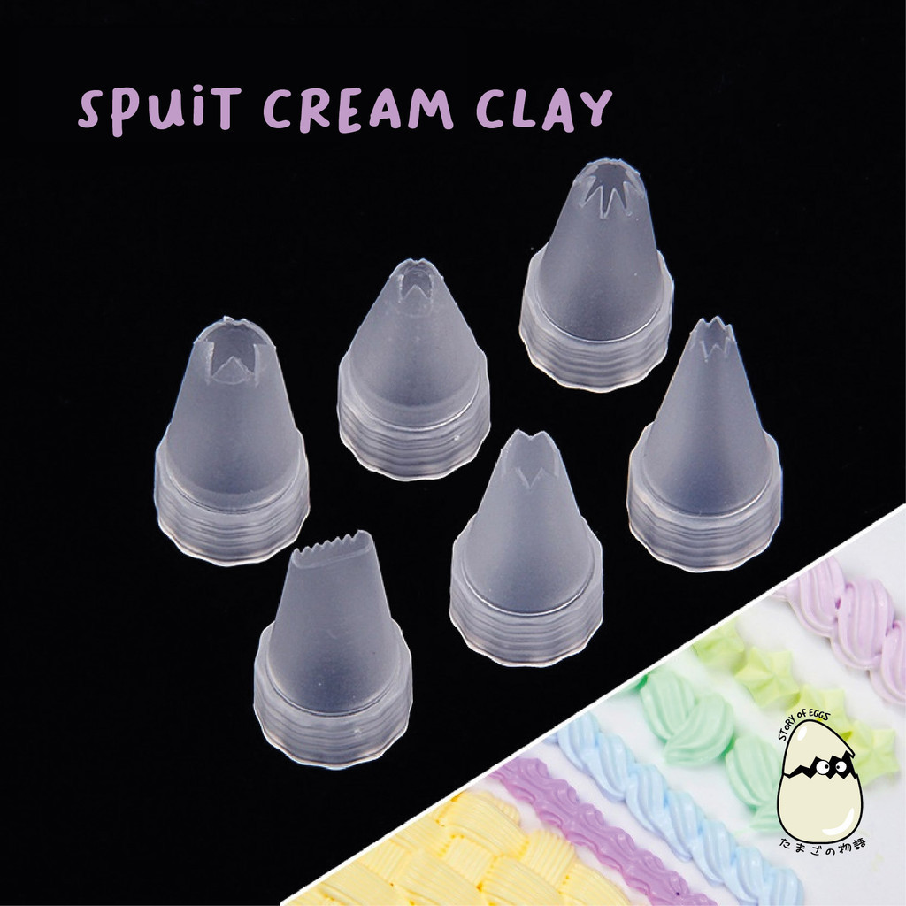 Jual Spuit Plastik Clay Lem Cream Deco DIY Spuit Kue Cetakan krim cake ...