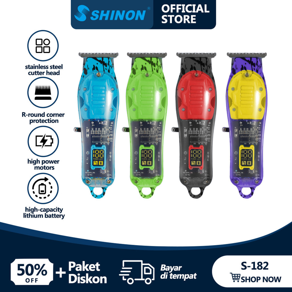 Jual SHINON SH-182 Professional Hair Clipper | Shopee Indonesia
