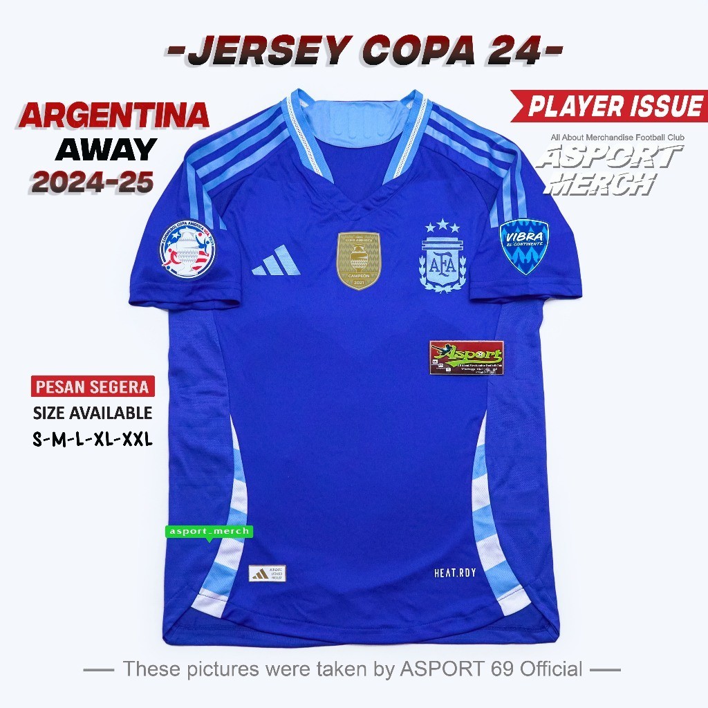 Jual JERSEY ARGENTINA AWAY 2024 TERBARU PLAYER ISSUE JERSEY BOLA ARGENTINA AWAY COPA 2024 2025