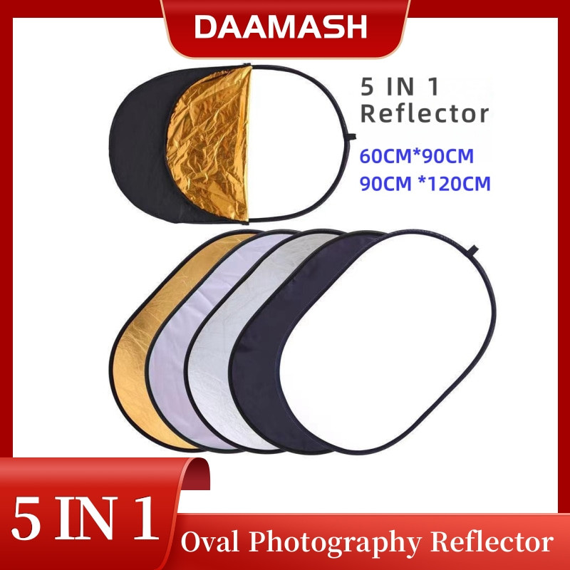 Jual 60x90cm 90x120cm 5 in 1 Photography Reflector Collapsible Portable ...
